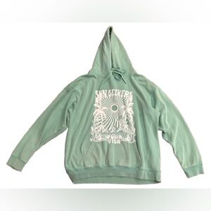 Pura Vida Women’s Aqua Hoodie “Sun Seekers” Size Extra Large